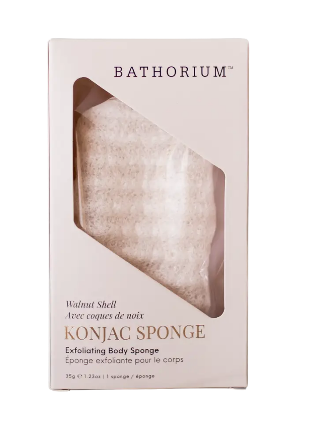 Konjac Walnut Shell Exfoliating Body Sponge